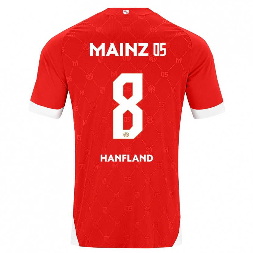 Danxen Dzieci Paul Hanfland #8 Czerwony Biały Domowa Koszulka 2026/27 Koszulki Klubowe