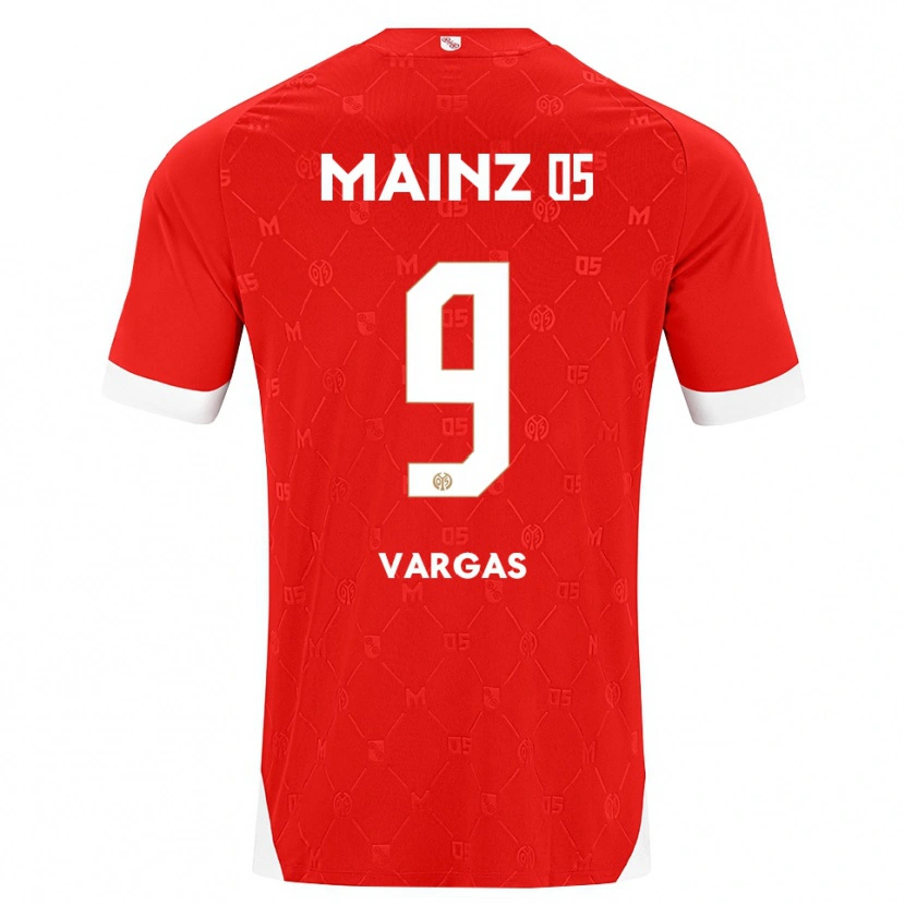 Danxen Dzieci Nayrobi Vargas #9 Czerwony Biały Domowa Koszulka 2026/27 Koszulki Klubowe