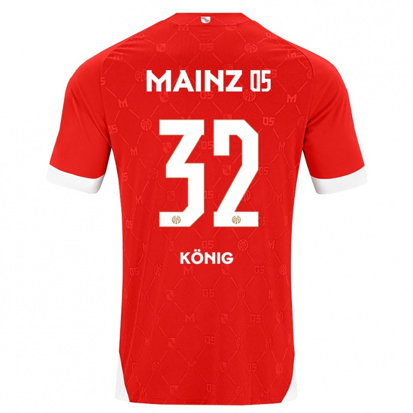 Danxen Dzieci Raúl König #32 Czerwony Biały Domowa Koszulka 2026/27 Koszulki Klubowe