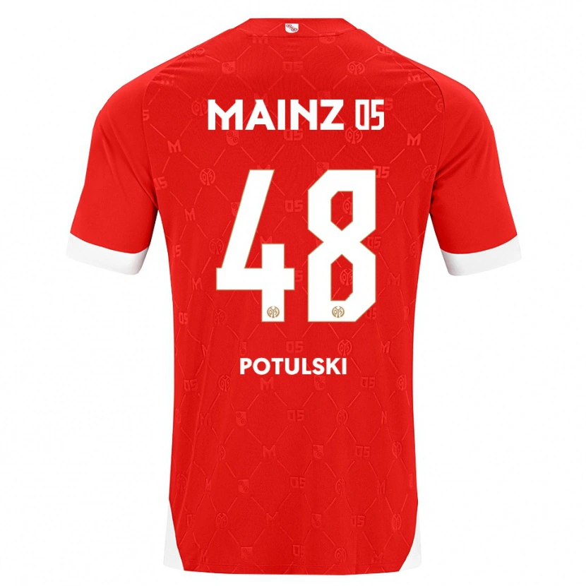 Danxen Dzieci Kacper Potulski #48 Czerwony Biały Domowa Koszulka 2026/27 Koszulki Klubowe