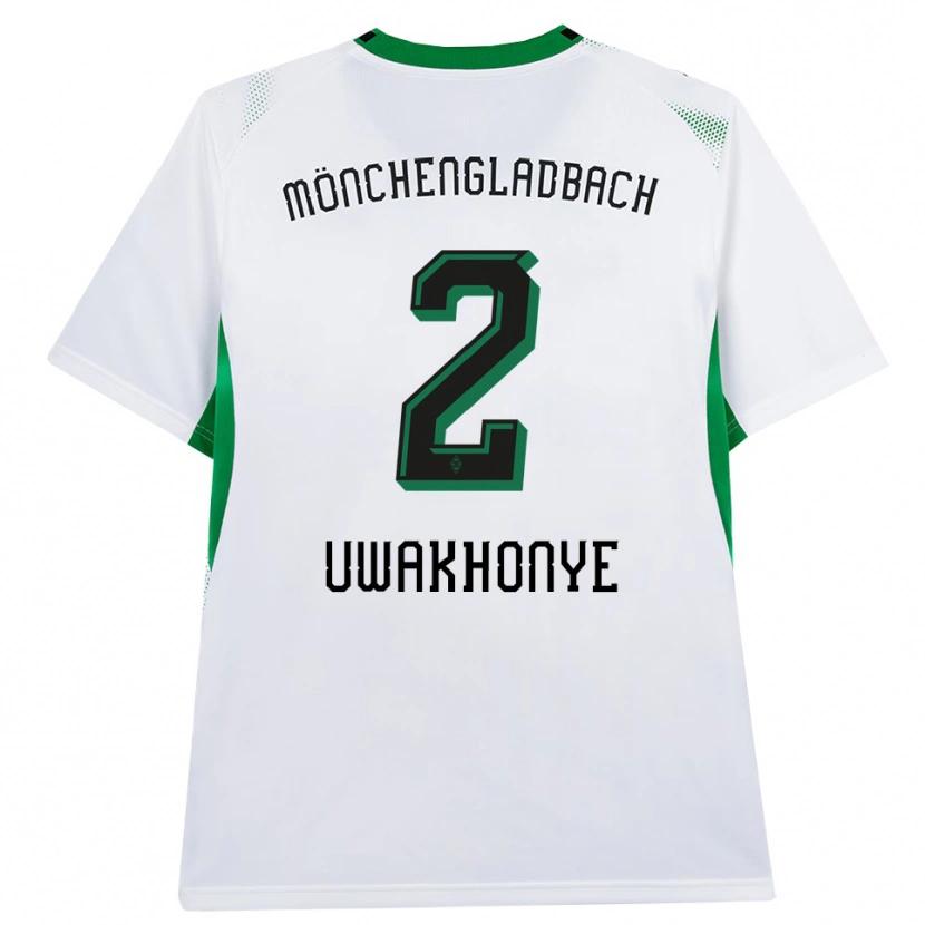 Danxen Dzieci Joel Uwakhonye #2 Biały Czarny Zielony Domowa Koszulka 2026/27 Koszulki Klubowe