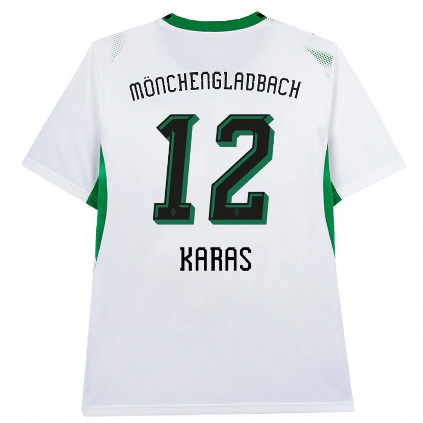 Danxen Dzieci Rafael Karas #12 Biały Czarny Zielony Domowa Koszulka 2026/27 Koszulki Klubowe