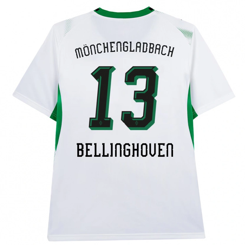 Danxen Dzieci Christina Bellinghoven #13 Biały Czarny Zielony Domowa Koszulka 2026/27 Koszulki Klubowe