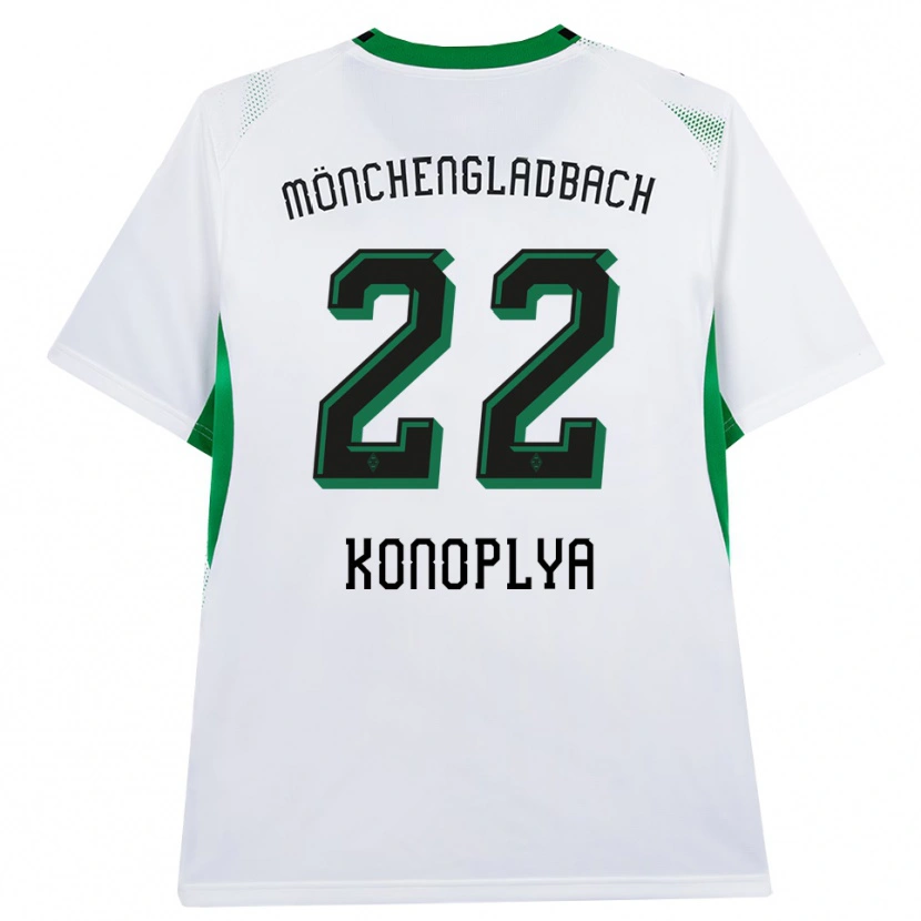 Danxen Dzieci Yukhym Konoplya #22 Biały Czarny Zielony Domowa Koszulka 2026/27 Koszulki Klubowe