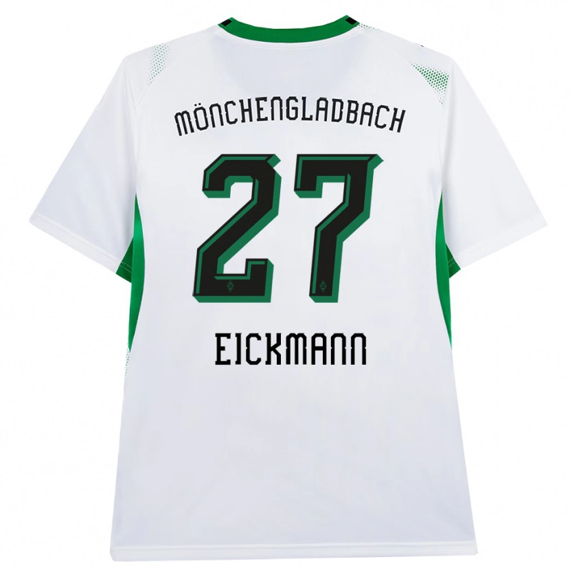 Danxen Dzieci Mia Eickmann #27 Biały Czarny Zielony Domowa Koszulka 2026/27 Koszulki Klubowe