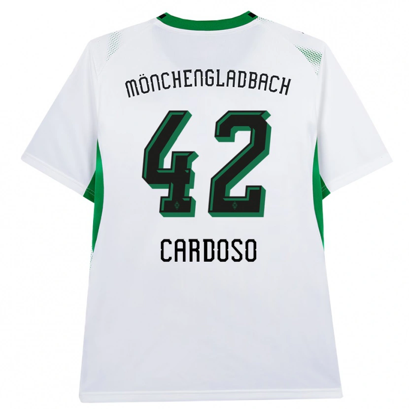 Danxen Dzieci Tiago Pereira Cardoso #42 Biały Czarny Zielony Domowa Koszulka 2026/27 Koszulki Klubowe