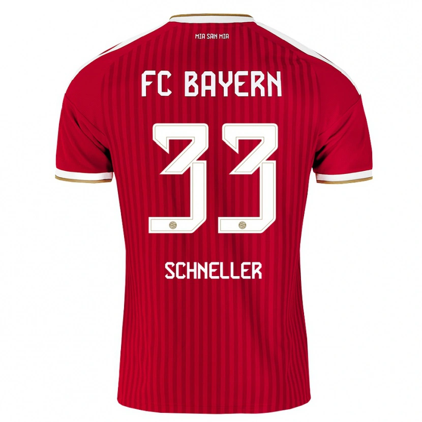 Danxen Dzieci Lukas Schneller #33 Czerwony Biały Niebieski Domowa Koszulka 2026/27 Koszulki Klubowe