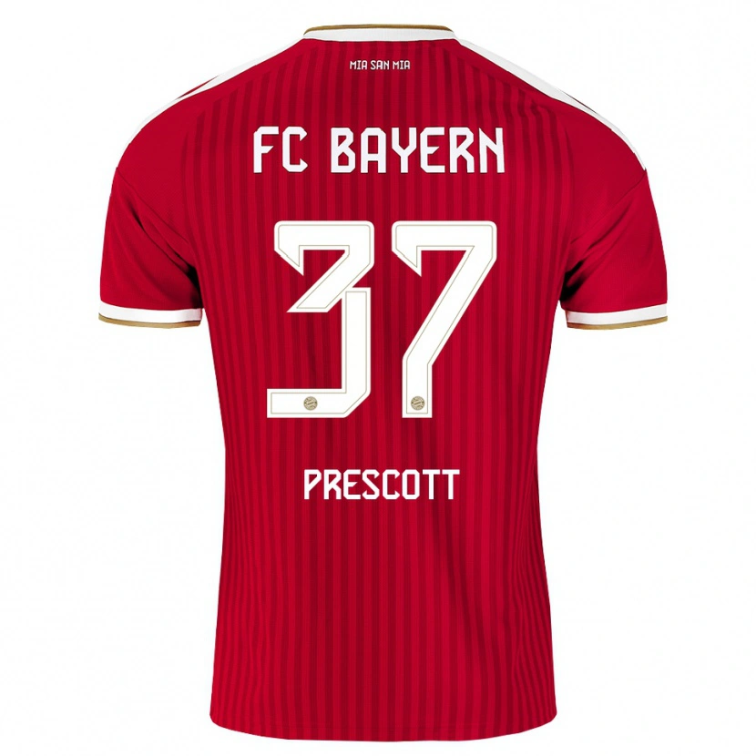 Danxen Dzieci Leonard Prescott #37 Czerwony Biały Niebieski Domowa Koszulka 2026/27 Koszulki Klubowe