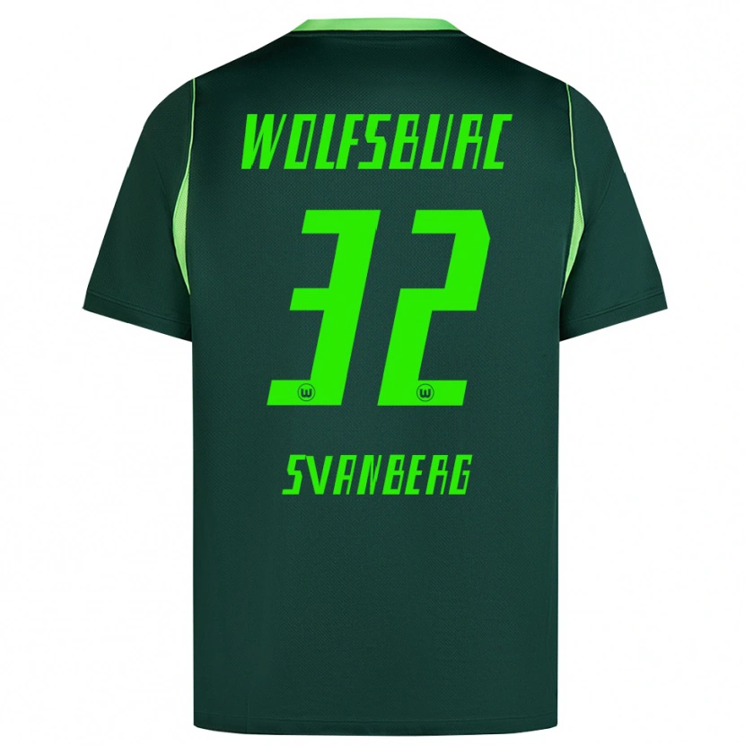 Danxen Dzieci Mattias Svanberg #32 Ciemnozielony Biały Domowa Koszulka 2026/27 Koszulki Klubowe