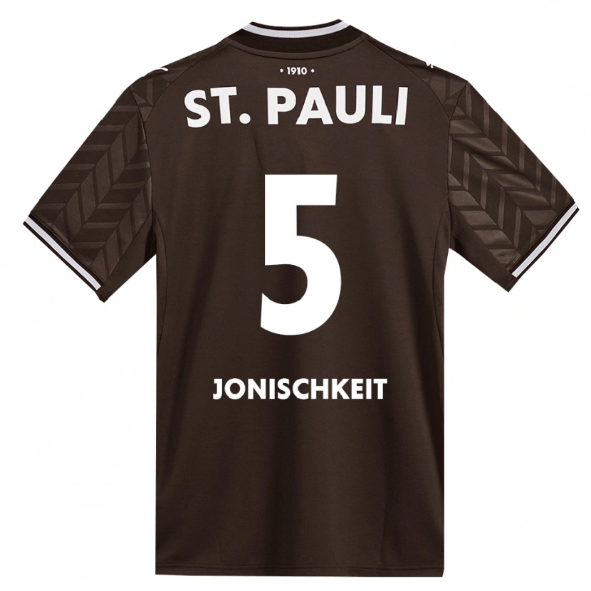 Danxen Dzieci Jamal Jonischkeit #5 Kawa Biała Domowa Koszulka 2026/27 Koszulki Klubowe