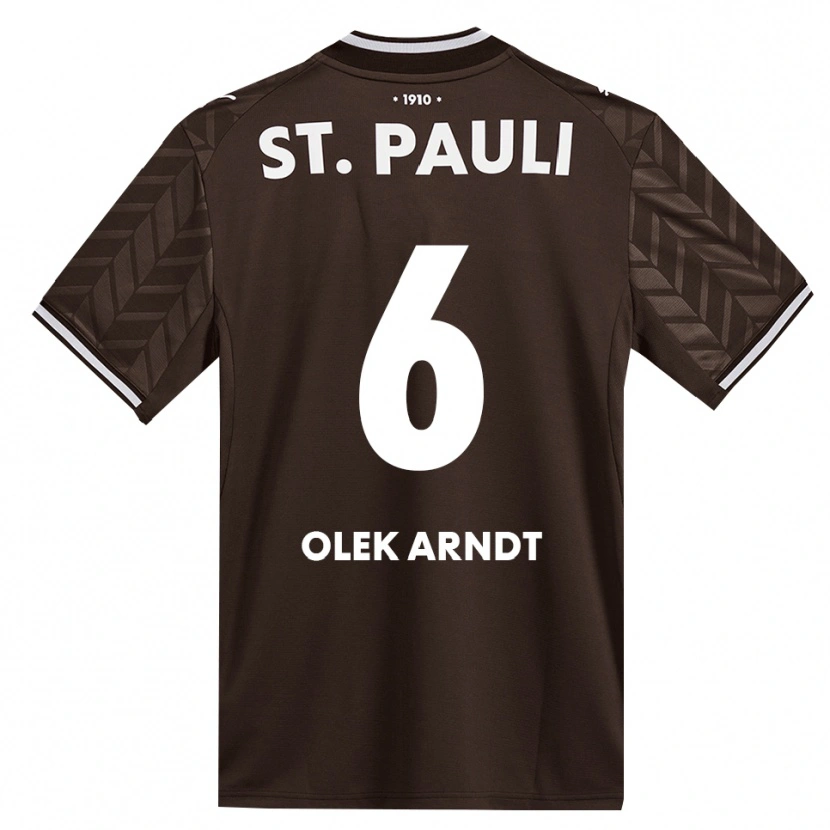 Danxen Dzieci Frederik Olek Arndt #6 Kawa Biała Domowa Koszulka 2026/27 Koszulki Klubowe