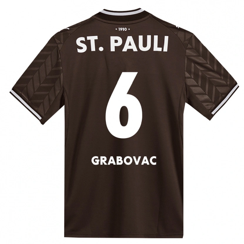 Danxen Dzieci Danijel Grabovac #6 Kawa Biała Domowa Koszulka 2026/27 Koszulki Klubowe