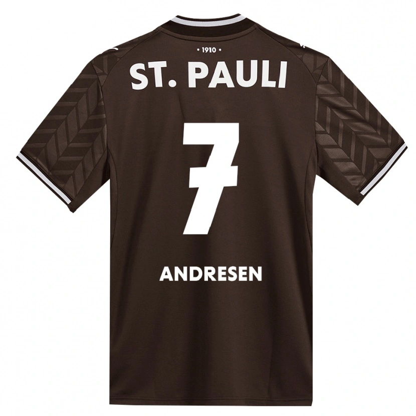 Danxen Dzieci Jan Andresen #7 Kawa Biała Domowa Koszulka 2026/27 Koszulki Klubowe