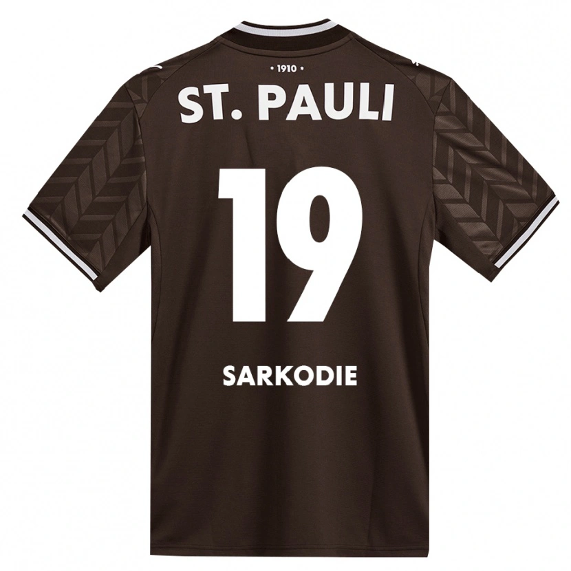 Danxen Dzieci Joel Sarkodie #19 Kawa Biała Domowa Koszulka 2026/27 Koszulki Klubowe