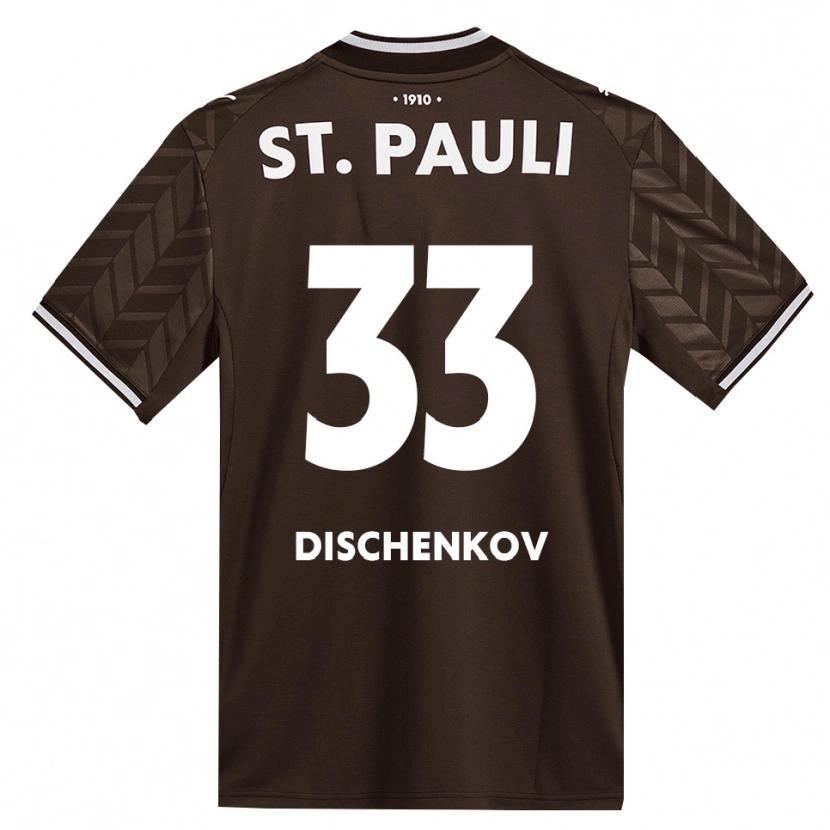 Danxen Dzieci Dimitri Dischenkov #33 Kawa Biała Domowa Koszulka 2026/27 Koszulki Klubowe