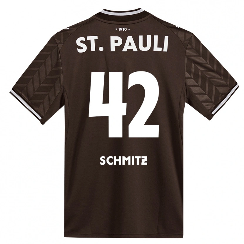 Danxen Dzieci Marwin Schmitz #42 Kawa Biała Domowa Koszulka 2026/27 Koszulki Klubowe