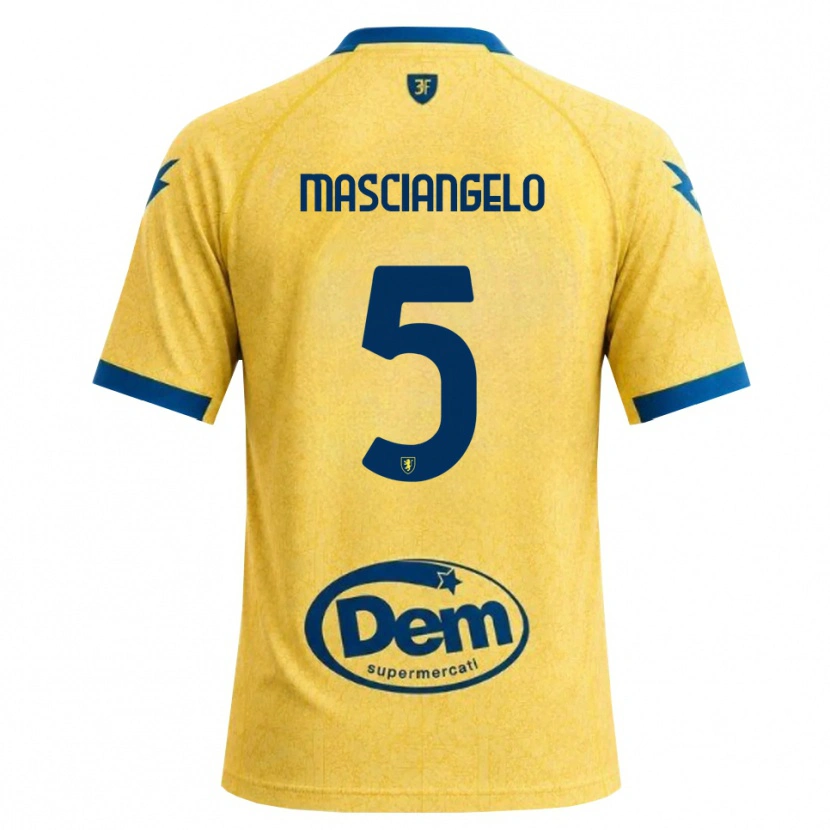 Danxen Dzieci Edoardo Masciangelo #5 Chabrowy Czarny Niebieski Domowa Koszulka 2026/27 Koszulki Klubowe