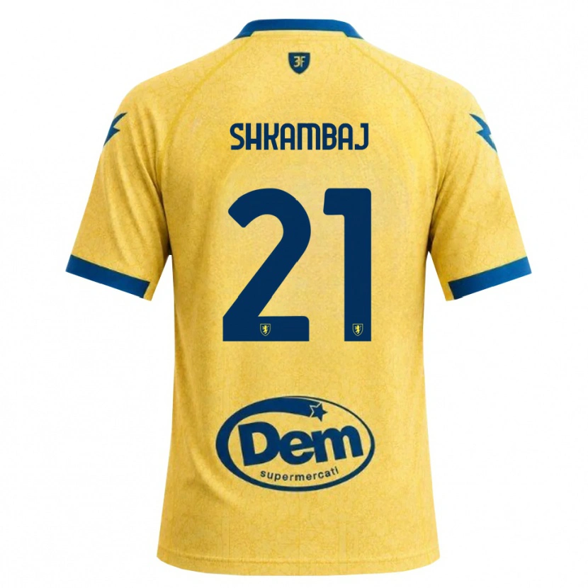 Danxen Dzieci Ardit Shkambaj #21 Chabrowy Czarny Niebieski Domowa Koszulka 2026/27 Koszulki Klubowe