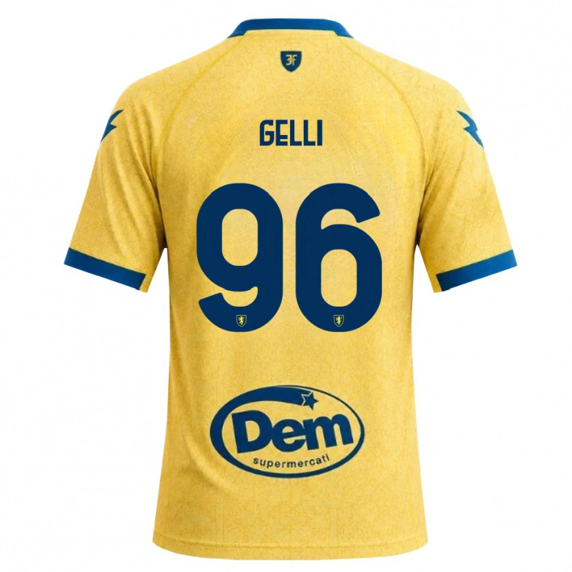 Danxen Dzieci Francesco Gelli #96 Chabrowy Czarny Niebieski Domowa Koszulka 2026/27 Koszulki Klubowe