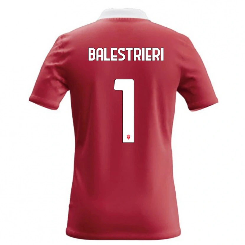 Danxen Dzieci Alessandro Balestrieri #1 Czerwony Biały Domowa Koszulka 2026/27 Koszulki Klubowe