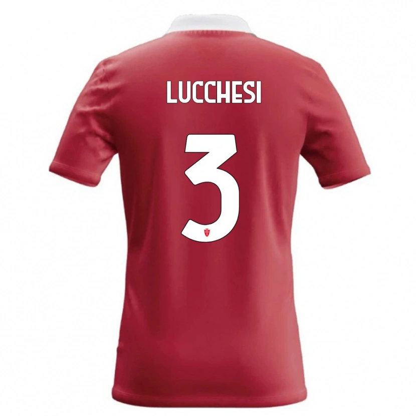 Danxen Dzieci Lorenzo Lucchesi #3 Czerwony Biały Domowa Koszulka 2026/27 Koszulki Klubowe