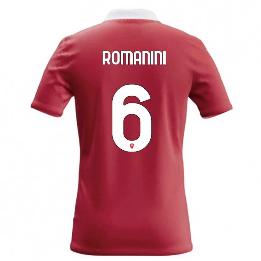 Danxen Dzieci Andrea Romanini #6 Czerwony Biały Domowa Koszulka 2026/27 Koszulki Klubowe