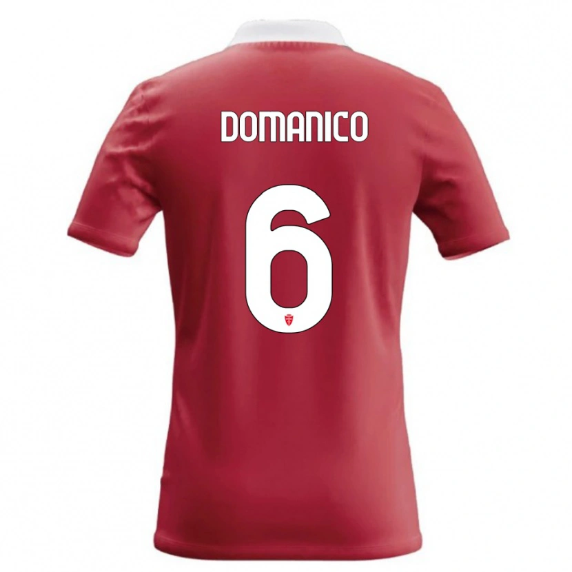 Danxen Dzieci Saverio Domanico #6 Czerwony Biały Domowa Koszulka 2026/27 Koszulki Klubowe