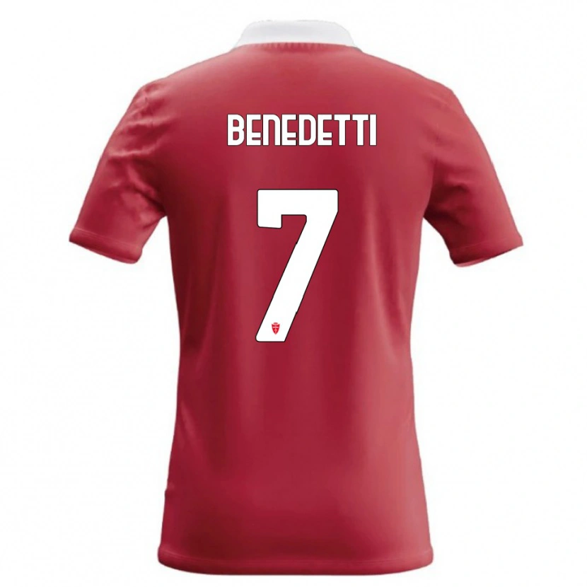 Danxen Dzieci Elia Benedetti #7 Czerwony Biały Domowa Koszulka 2026/27 Koszulki Klubowe
