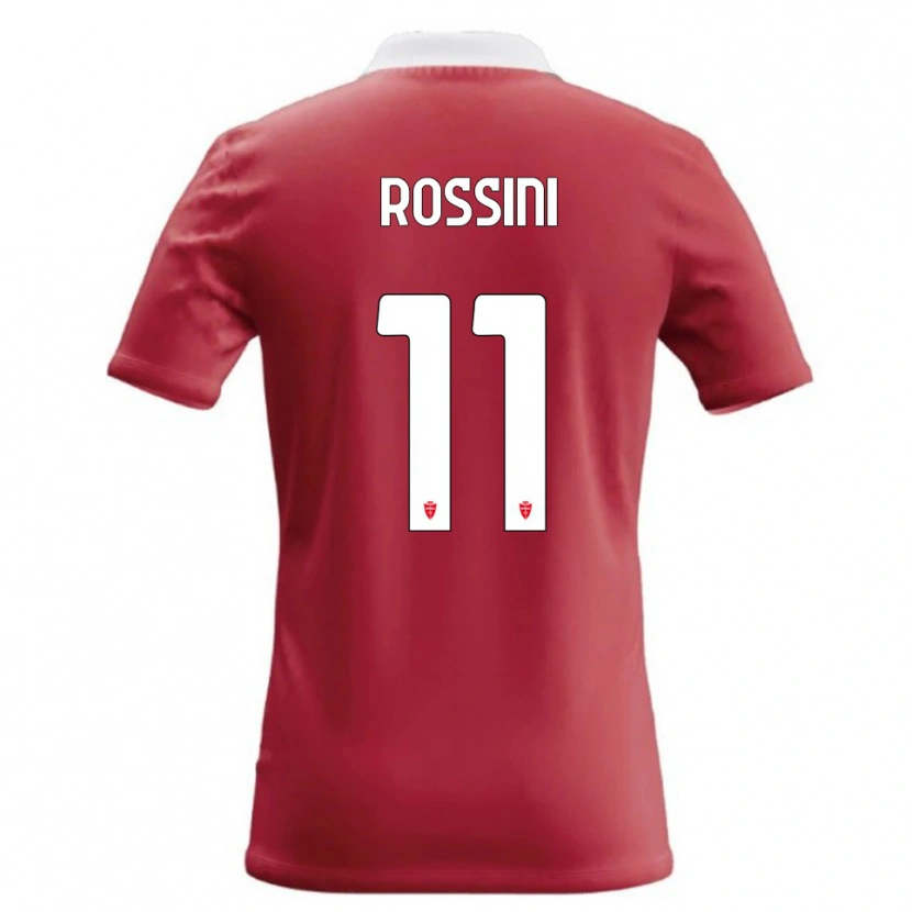 Danxen Dzieci Andrea Rossini #11 Czerwony Biały Domowa Koszulka 2026/27 Koszulki Klubowe