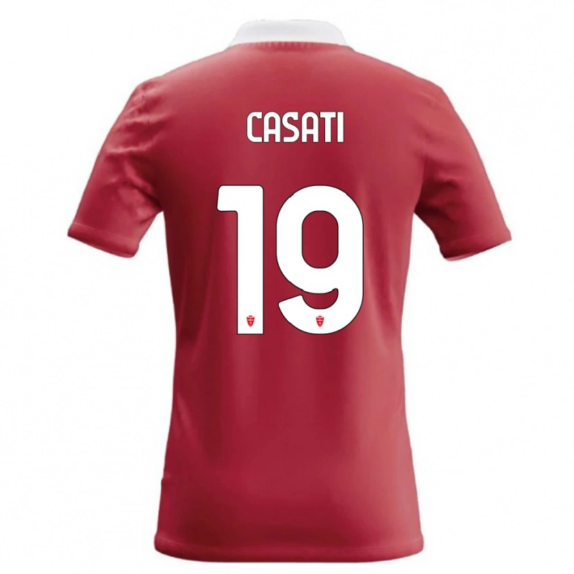 Danxen Dzieci Leonardo Casati #19 Czerwony Biały Domowa Koszulka 2026/27 Koszulki Klubowe
