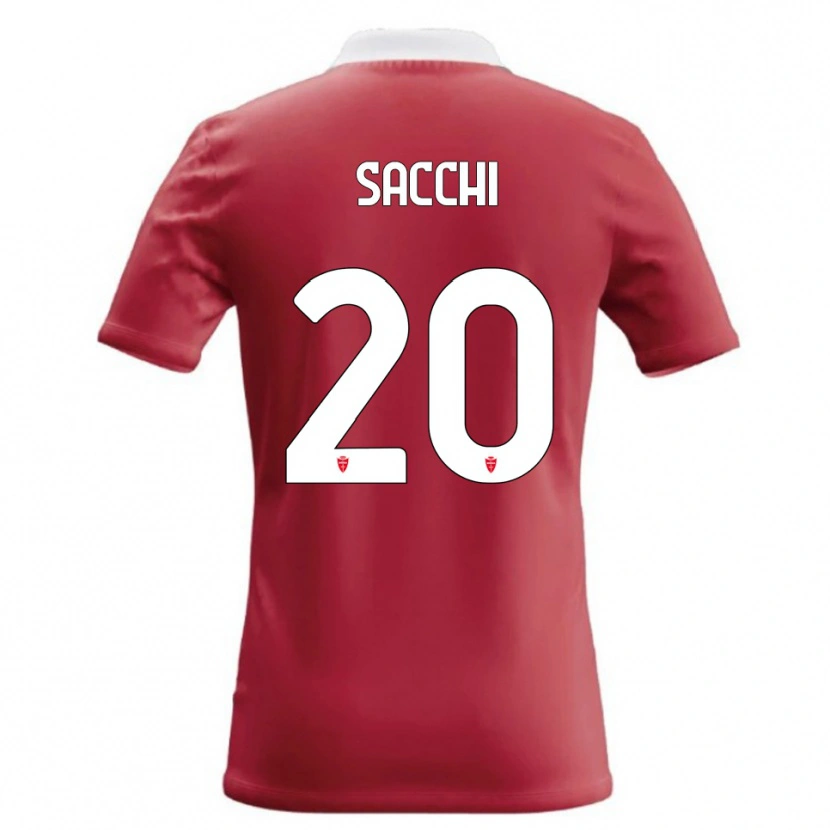 Danxen Dzieci Riccardo Sacchi #20 Czerwony Biały Domowa Koszulka 2026/27 Koszulki Klubowe