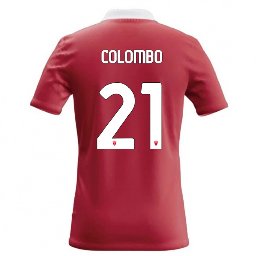 Danxen Dzieci Leonardo Colombo #21 Czerwony Biały Domowa Koszulka 2026/27 Koszulki Klubowe
