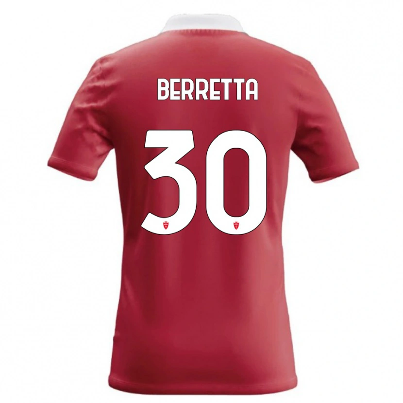 Danxen Dzieci Alessandro Berretta #30 Czerwony Biały Domowa Koszulka 2026/27 Koszulki Klubowe