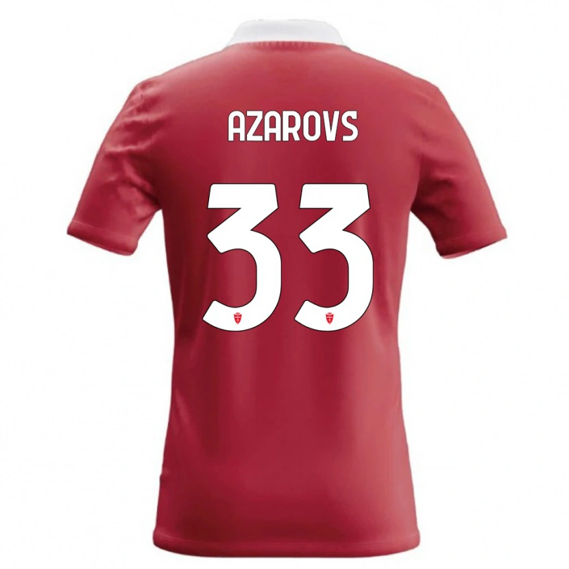 Danxen Dzieci Timurs Azarovs #33 Czerwony Biały Domowa Koszulka 2026/27 Koszulki Klubowe