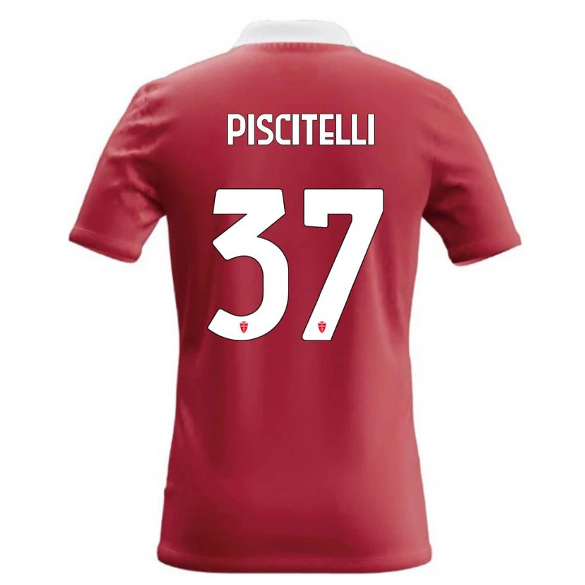 Danxen Dzieci Pasquale Piscitelli #37 Czerwony Biały Domowa Koszulka 2026/27 Koszulki Klubowe