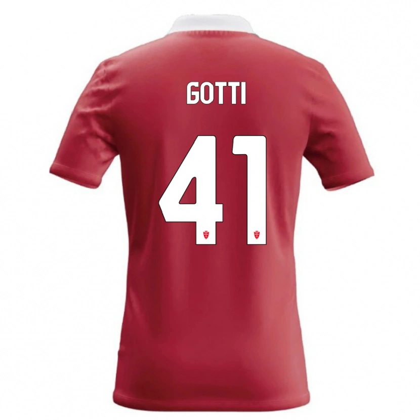 Danxen Dzieci Andrea Gotti #41 Czerwony Biały Domowa Koszulka 2026/27 Koszulki Klubowe