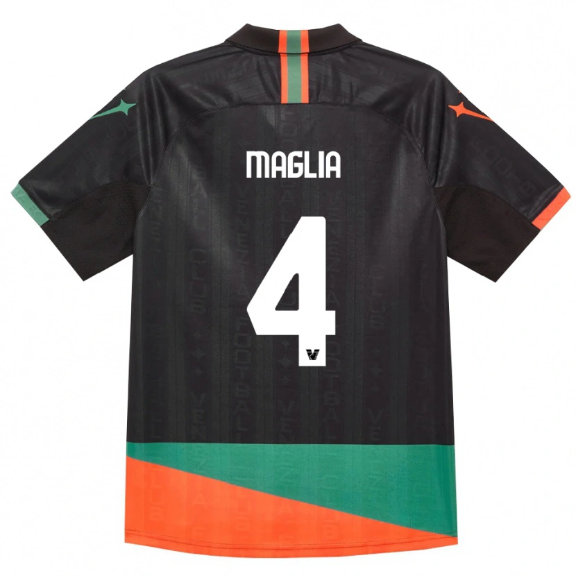 Danxen Dzieci Jacopo Maglia #4 Czarny Pomarańczowy Zielony Domowa Koszulka 2026/27 Koszulki Klubowe