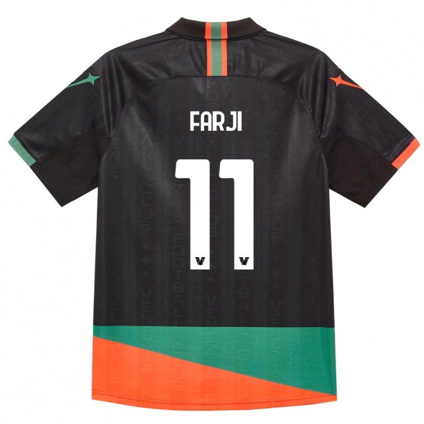 Danxen Dzieci Marko Farji #11 Czarny Pomarańczowy Zielony Domowa Koszulka 2026/27 Koszulki Klubowe