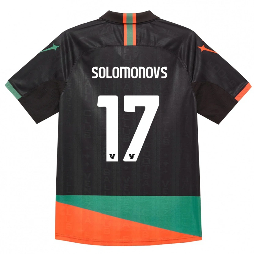Danxen Dzieci Nikita Solomonovs #17 Czarny Pomarańczowy Zielony Domowa Koszulka 2026/27 Koszulki Klubowe