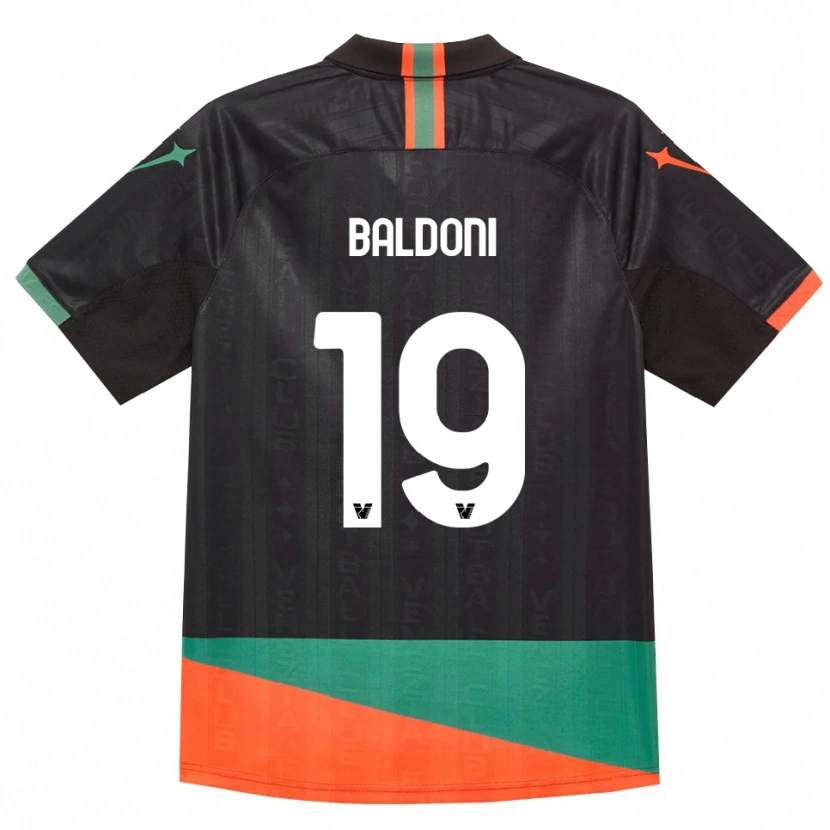 Danxen Dzieci Edoardo Baldoni #19 Czarny Pomarańczowy Zielony Domowa Koszulka 2026/27 Koszulki Klubowe