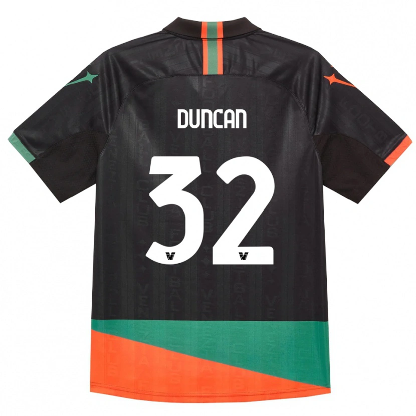 Danxen Dzieci Alfred Duncan #32 Czarny Pomarańczowy Zielony Domowa Koszulka 2026/27 Koszulki Klubowe