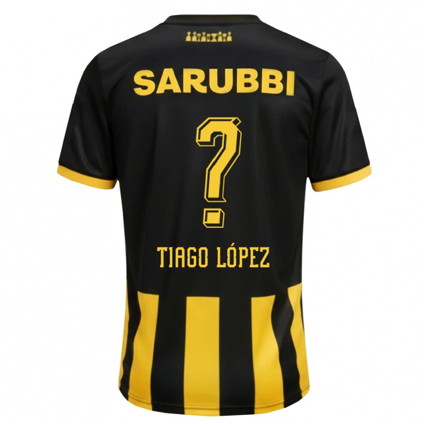Danxen Dzieci Tiago López #0 Czarny Żółty Domowa Koszulka 2026/27 Koszulki Klubowe