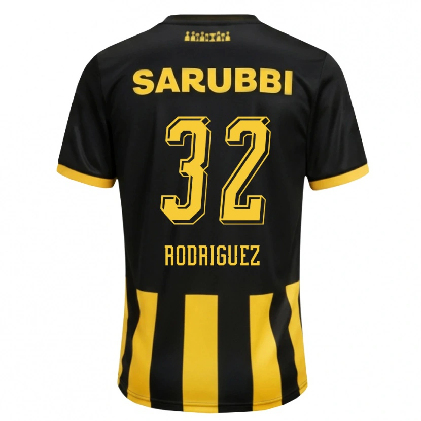 Danxen Dzieci Randall Rodríguez #32 Czarny Żółty Domowa Koszulka 2026/27 Koszulki Klubowe