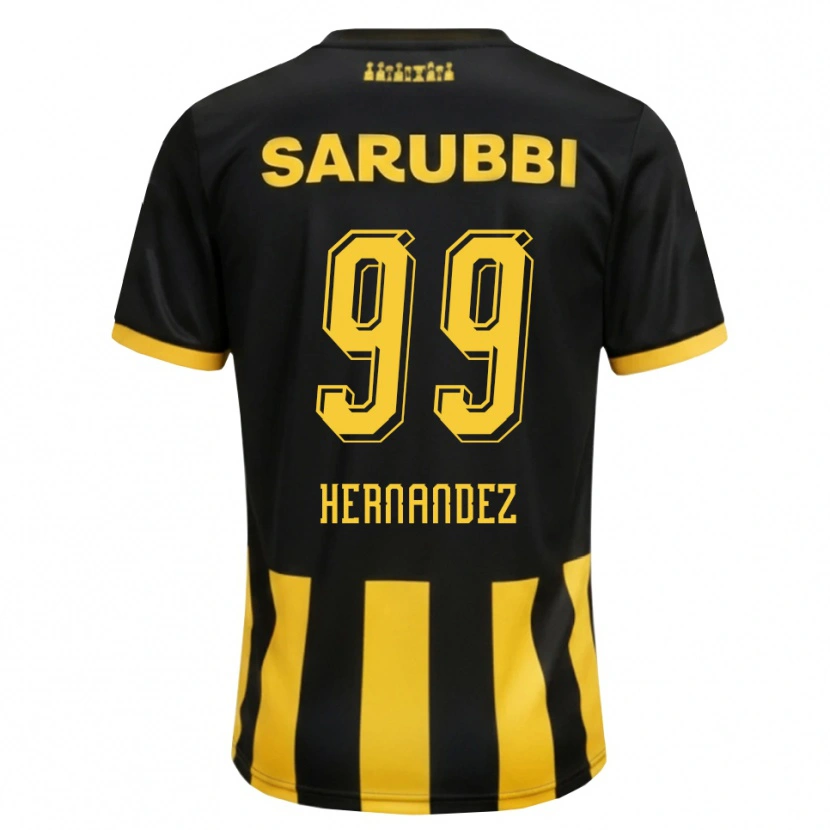 Danxen Dzieci Abel Hernández #99 Czarny Żółty Domowa Koszulka 2026/27 Koszulki Klubowe