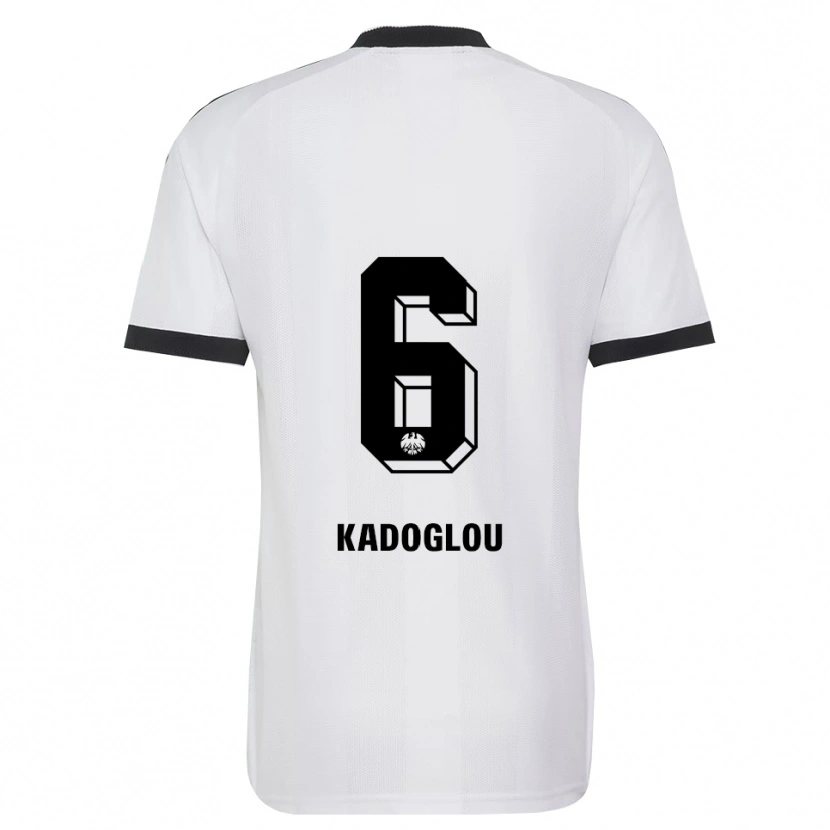 Danxen Dzieci Alexandros Kadoglou #6 Czarny Biały Wyjazdowa Koszulka 2026/27 Koszulki Klubowe