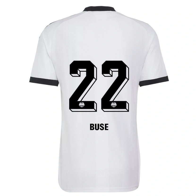 Danxen Dzieci Gabriel Buse #22 Czarny Biały Wyjazdowa Koszulka 2026/27 Koszulki Klubowe