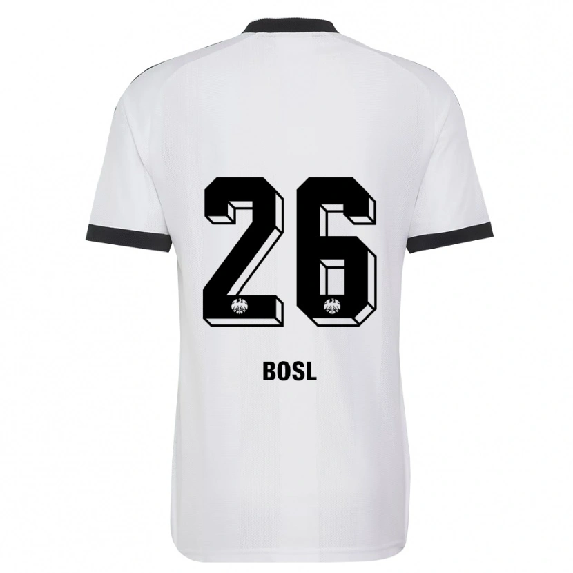 Danxen Dzieci Cara Bosl #26 Czarny Biały Wyjazdowa Koszulka 2026/27 Koszulki Klubowe