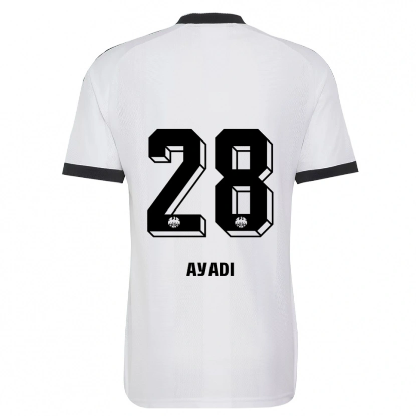 Danxen Dzieci Akram Ayadi #28 Czarny Biały Wyjazdowa Koszulka 2026/27 Koszulki Klubowe