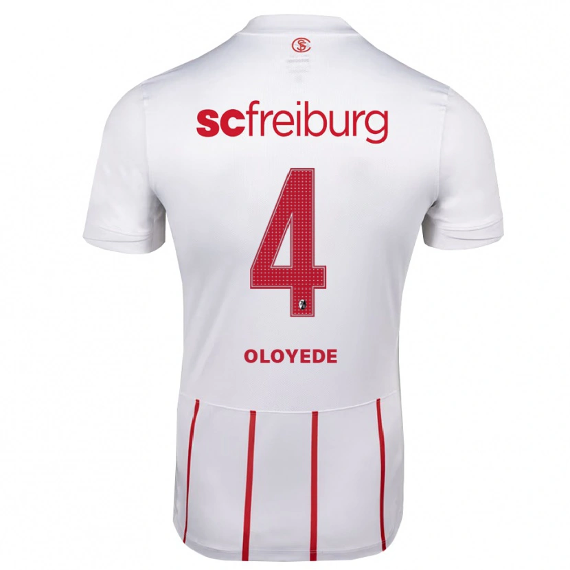 Danxen Dzieci Sebastian Oloyede #4 Biały Czerwony Żółty Wyjazdowa Koszulka 2026/27 Koszulki Klubowe
