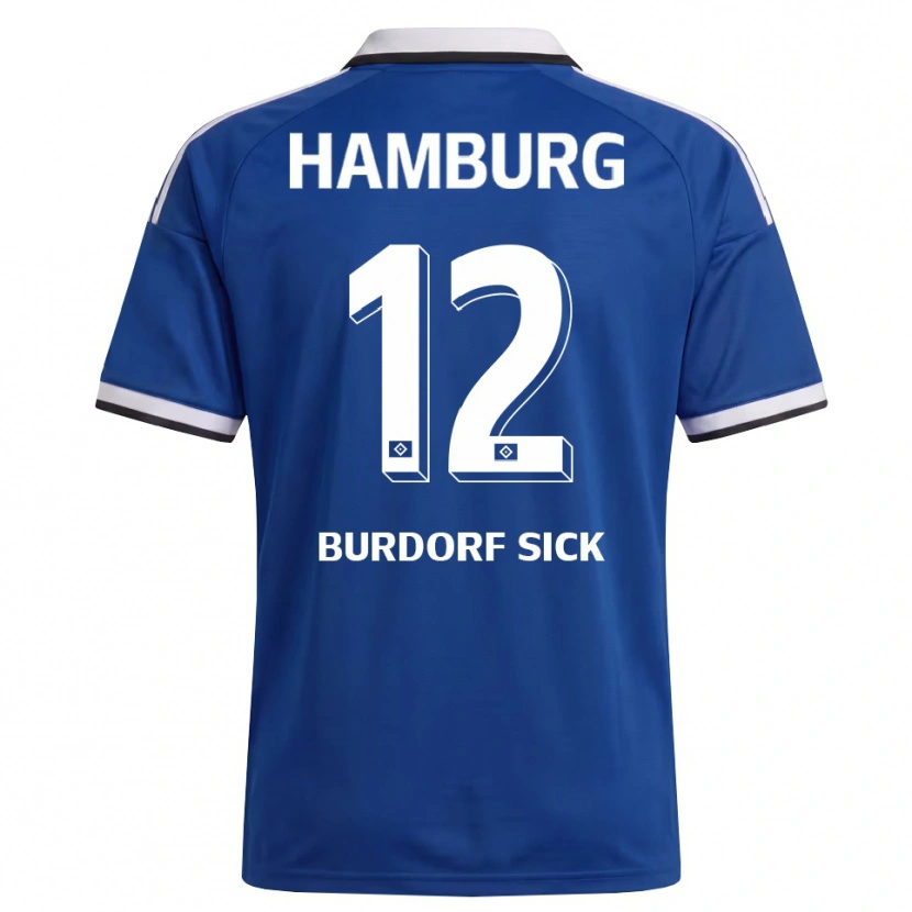 Danxen Dzieci Emma Burdorf-Sick #12 Biały Niebieski Wyjazdowa Koszulka 2026/27 Koszulki Klubowe